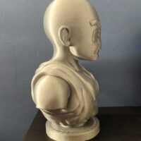 Buste de Krillin vue de côté dans Dragon Ball Z