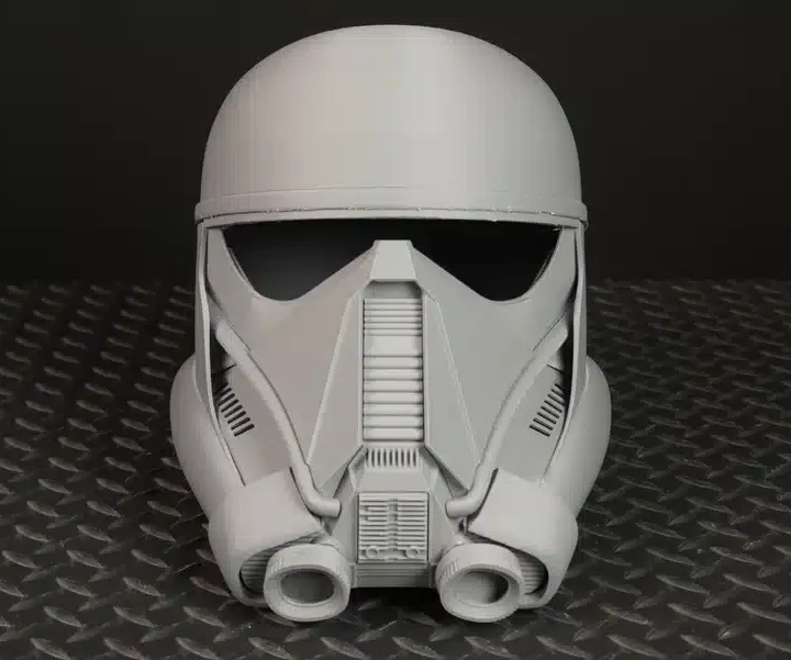 Casque Death Trooper DIY en impression 3D – kit brut, vue de face