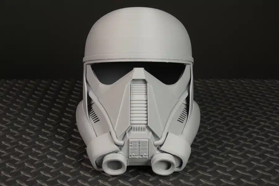 Death Trooper Helmet by Maxtrim3D (2) Casque Death Trooper DIY en impression 3D – kit brut, vue de face